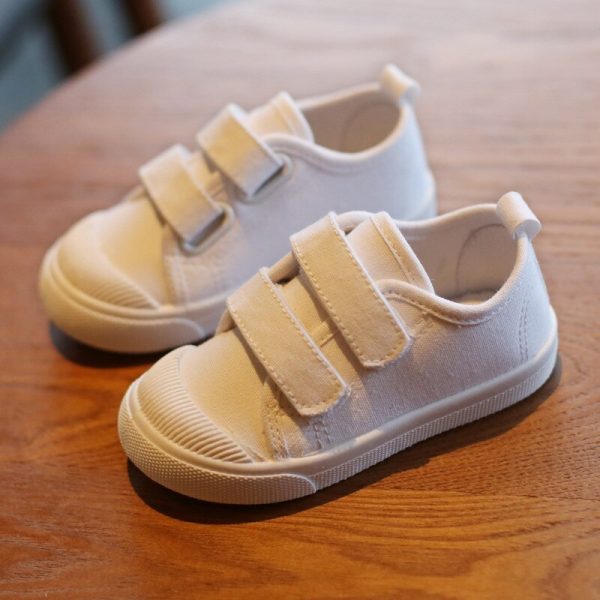White children's canvas shoes