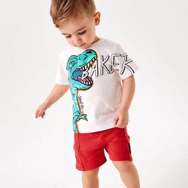 Cute Knitted Short-Sleeve Boys' Set
